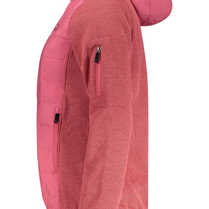 NORWAY 1963 Rosa Damenjacke mit Fleecefutter – Warme Kapuzenjacke für Herbst/Winter