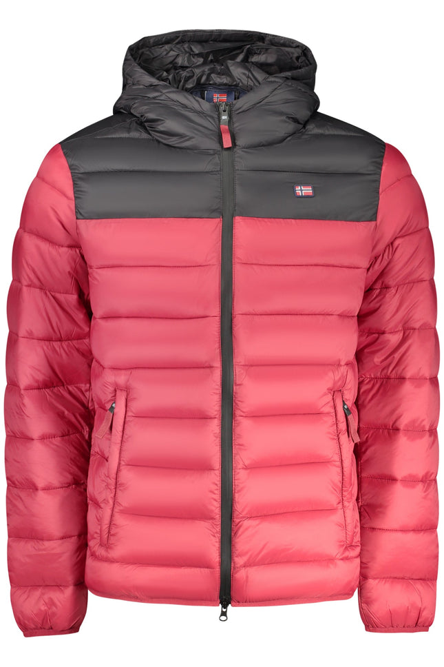 NORWAY 1963 Herren Jacke – Rote Winterjacke mit Kapuze | Warme Outdoor-Jacke