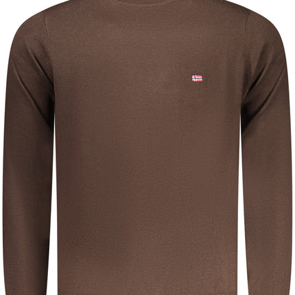 NORWAY 1963 Pullover Herren – Brauner Rollkragen mit Stickerei | Wintermode