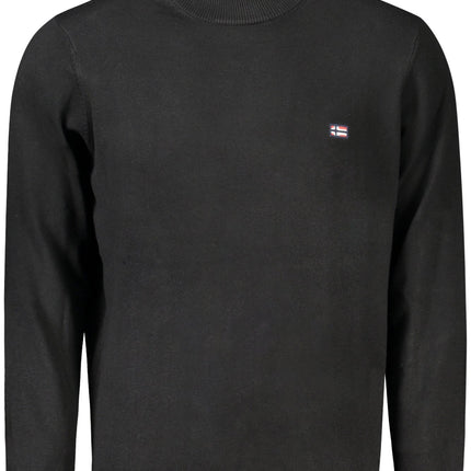 NORWAY 1963 Herrenshirt – Blaues Langarmshirt mit Stickerei für Herbst/Winter