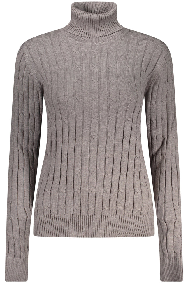 NORWAY 1963 Damen Pullover Grau – Langärmliger Rollkragen-Sweater für Herbst/Winter