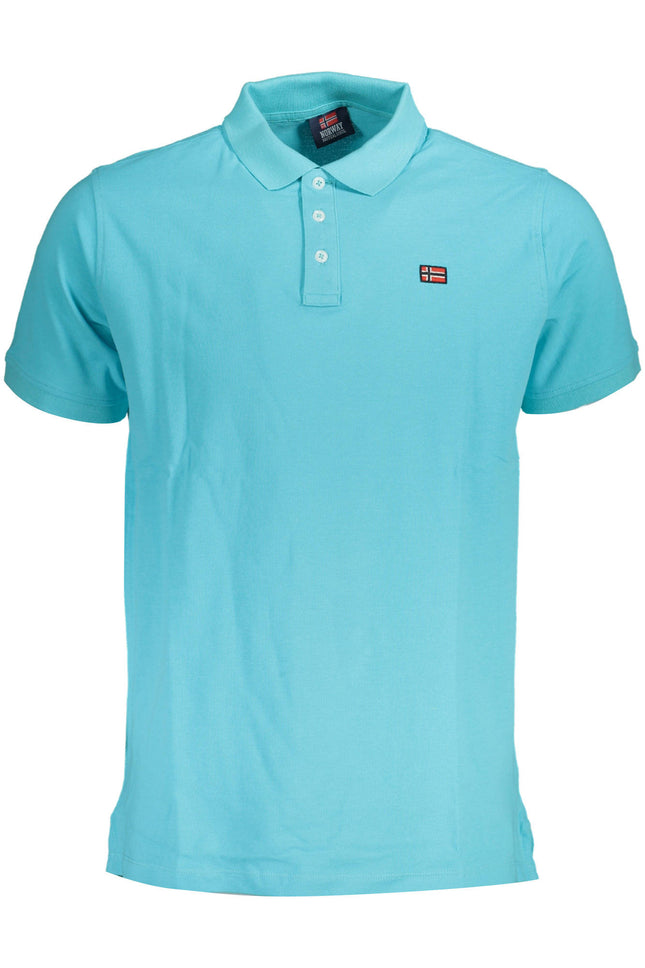 NORWAY 1963 Poloshirt Herren Kurzarm – Blaues Polo aus Baumwolle für Sommer