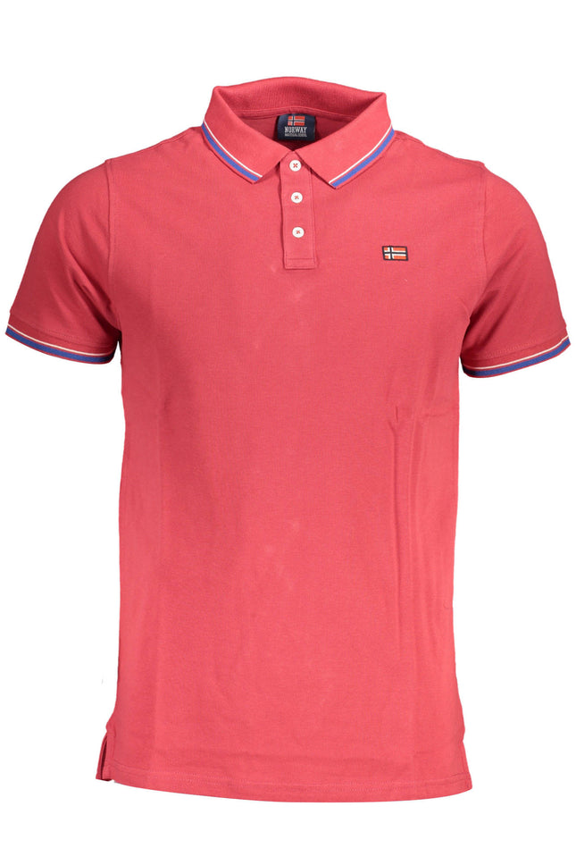 NORWAY 1963 Poloshirt Herren Kurzarm – Rot mit Kontrastdetails | soulluna.de