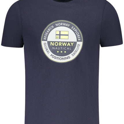 NORWEGEN 1963 HERREN KURZARM T-SHIRT BLAU