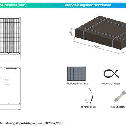 SEO. NOVGEN Flexible Solarmodule 4x200Wp Ultra Leicht Ideal für Balkon, Garten & Wohnmobil - Linkreich