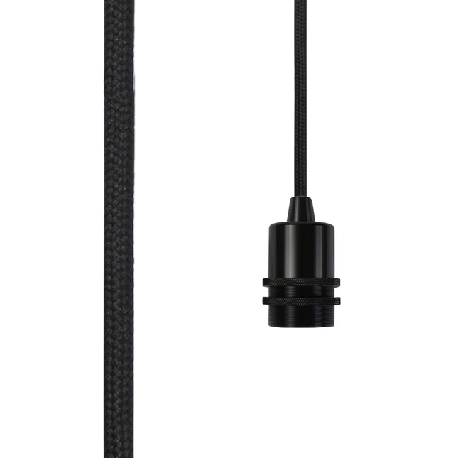 B-Ware Nud Collection Leuchtenfassung Lampenfassung Bolt Schwarz E27 Aluminium Lampe