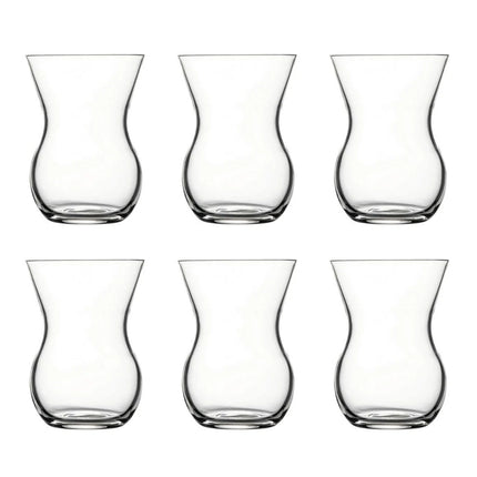 Paşabahçe NUDE Beykoz Türkische Teegläser 6er Set 95 ml – Çay Bardağı 64041
