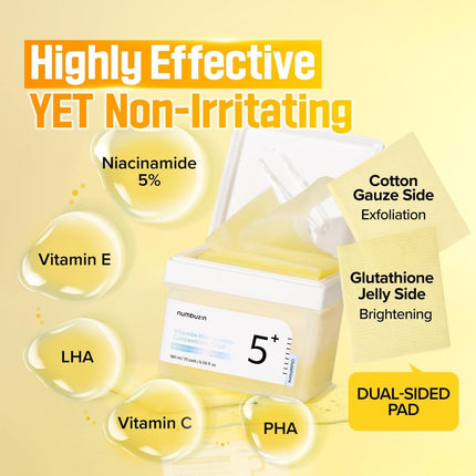 Numbuzin No.5 Vitamin Niacinamide Concentrated Pad (70EA) 180 ml