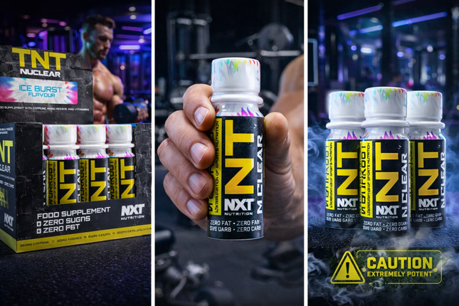 SEO. NXT Nutrition TNT Nuclear Shots 12x60ml - Blue Raspberry Linkreich