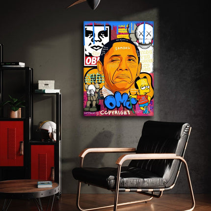 Obama - Leinwandbild Pop Art (Canvas) kaufen bei Linkreich – Jetzt entdecken!