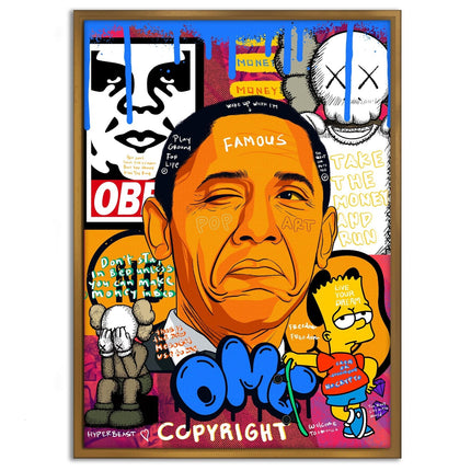 Obama - Leinwandbild Pop Art (Canvas) kaufen bei Linkreich – Jetzt entdecken!