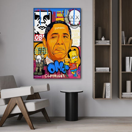 Obama - Leinwandbild Pop Art (Canvas) kaufen bei Linkreich – Jetzt entdecken!