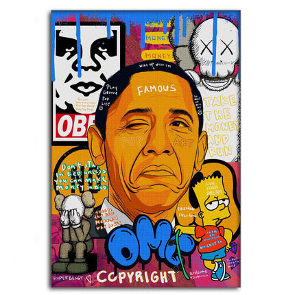 Obama - Leinwandbild Pop Art (Canvas) kaufen bei Linkreich – Jetzt entdecken!