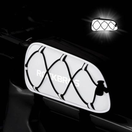 Oberrohrtasche 1 L Vollständig Reflektierend Weiß/Orange (Fahrradtaschen) kaufen bei Linkreich – Jetzt entdecken!