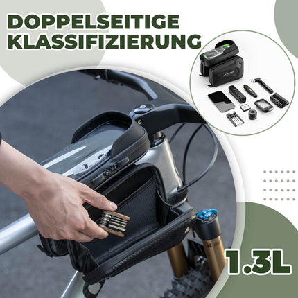 Oberrohrtasche für Smartphone mit Lichtschutz & Seitentaschen (Fahrradtaschen) kaufen bei Linkreich – Jetzt entdecken!