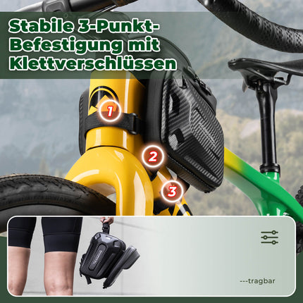 Oberrohrtasche für Smartphone mit Lichtschutz & Seitentaschen (Fahrradtaschen) kaufen bei Linkreich – Jetzt entdecken!