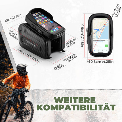 Oberrohrtasche für Smartphone mit Lichtschutz & Seitentaschen (Fahrradtaschen) kaufen bei Linkreich – Jetzt entdecken!