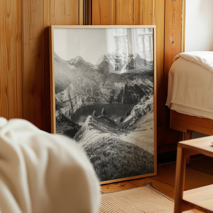 Oeschinensee – Bernese Oberland, Switzerland (black & white)