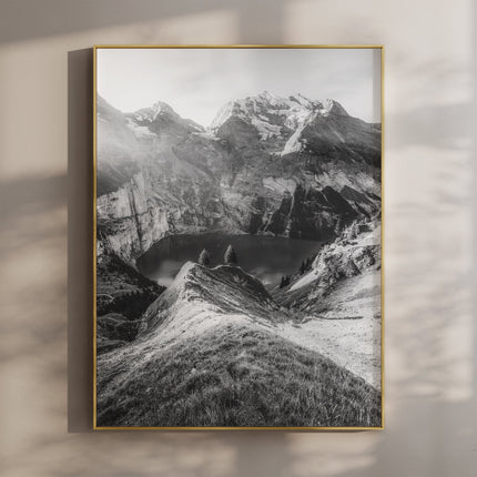 Oeschinensee – Bernese Oberland, Switzerland (black & white)