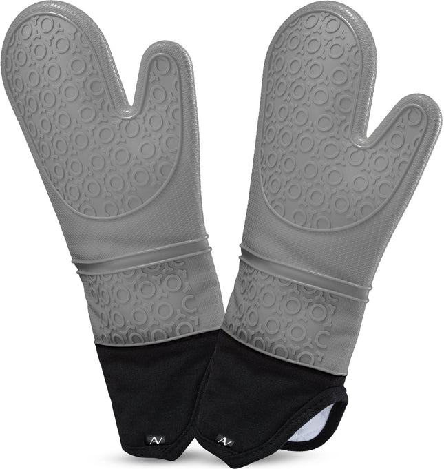 Ofenhandschuhe aus Silikon Fäustlinge - Grau (Ofenhandschuhe) kaufen bei Linkreich – Jetzt entdecken!