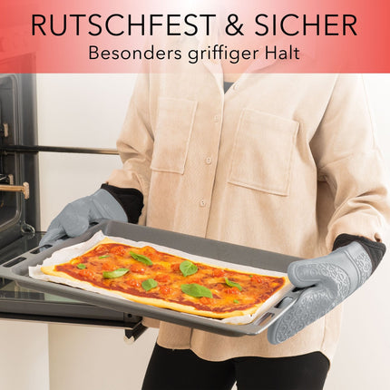 Ofenhandschuhe aus Silikon Fäustlinge - Grau (Ofenhandschuhe) kaufen bei Linkreich – Jetzt entdecken!