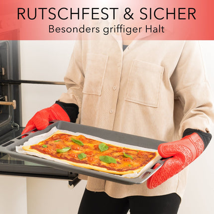 Ofenhandschuhe aus Silikon Fäustlinge - Rot (Ofenhandschuhe) kaufen bei Linkreich – Jetzt entdecken!
