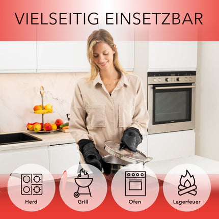 Ofenhandschuhe aus Silikon Fäustlinge - Schwarz (Ofenhandschuhe) kaufen bei Linkreich – Jetzt entdecken!
