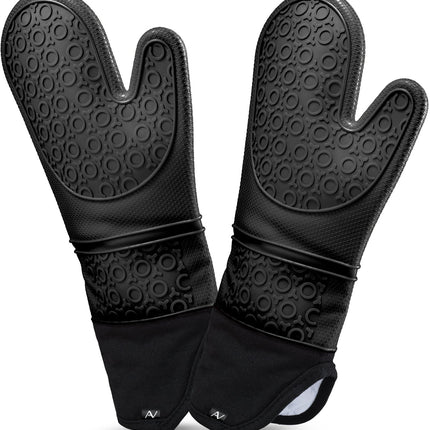 Ofenhandschuhe aus Silikon Fäustlinge - Schwarz (Ofenhandschuhe) kaufen bei Linkreich – Jetzt entdecken!