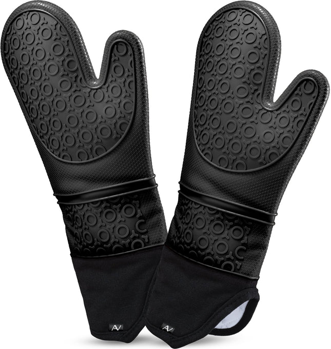 Ofenhandschuhe aus Silikon Fäustlinge - Schwarz (Ofenhandschuhe) kaufen bei Linkreich – Jetzt entdecken!