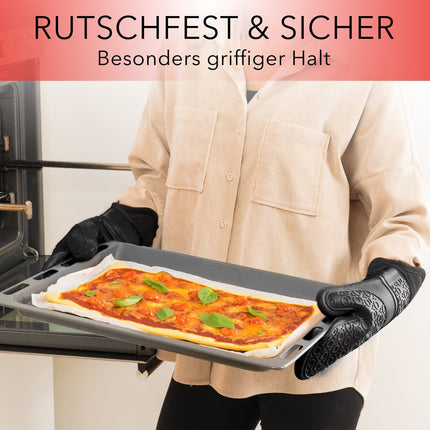 Ofenhandschuhe aus Silikon Fäustlinge - Schwarz (Ofenhandschuhe) kaufen bei Linkreich – Jetzt entdecken!