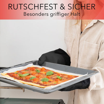 Ofenhandschuhe aus Silikon mit Fingern - Schwarz (Ofenhandschuhe) kaufen bei Linkreich – Jetzt entdecken!