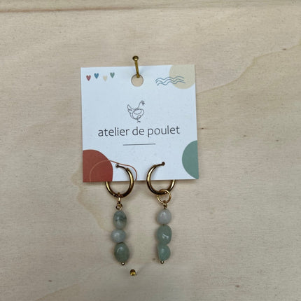 SEO. Ohrringe 29€ Atelier de Poulet - Hellblau - Gold Linkreich