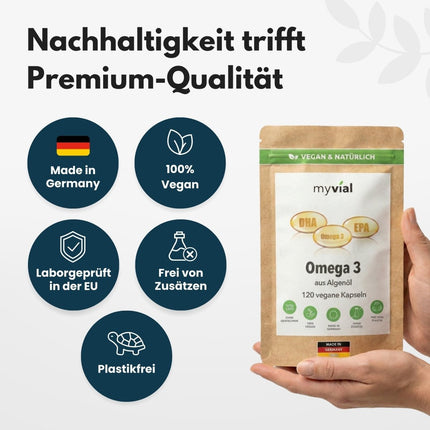 SEO. Omega 3 Kapseln aus Algenöl - Vegan - Einzeln Linkreich
