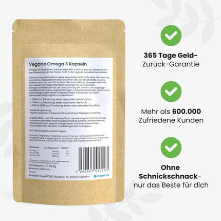 SEO. Omega 3 Kapseln aus Algenöl - Vegan - Einzeln Linkreich
