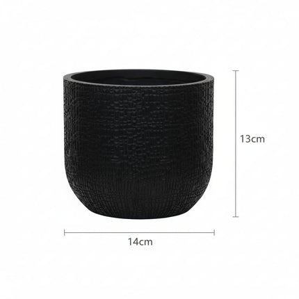 Pflanztopf Capi Bol Skin Anthrazit – D14cm x H13cm – Moderner Blumentopf mit Hautstruktur – Für Innen & Außen – Leicht & robust – Zeitloses Design