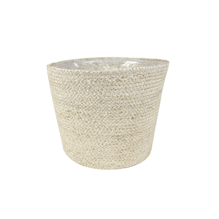 Korb Selin – Pflanzkorb & Aufbewahrungskorb – Ø22cm – Höhe 19cm – Dekorativer Korb für Pflanzen, Wohnzimmer & Badezimmer