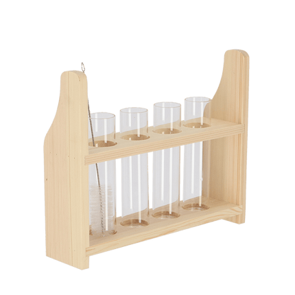 Reagenzglasständer S – Kompakter & stabiler Halter – 20cm hoch – Für Reagenzgläser – Platzsparend & robust