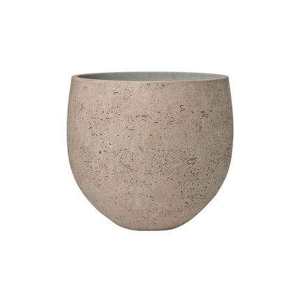 Pflanzgefäß Orb Grey Washed – D32xH28cm – Blumentopf in Steinoptik – Stilvoller Pflanzkübel für Innen & Außen