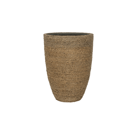 Pflanzgefäß Ben Straw Grass – D30xH41cm – Blumentopf in Naturgras – Optik – Stilvoller Pflanzkübel für Innen & Außen