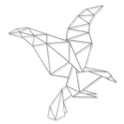 SEO. Origami Adler aus Holz - Grau Linkreich