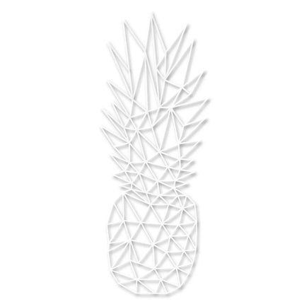 SEO. Origami Ananas aus Holz - Weiß Linkreich