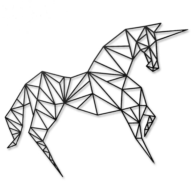 SEO. Origami Einhorn aus Holz - Schwarz Linkreich