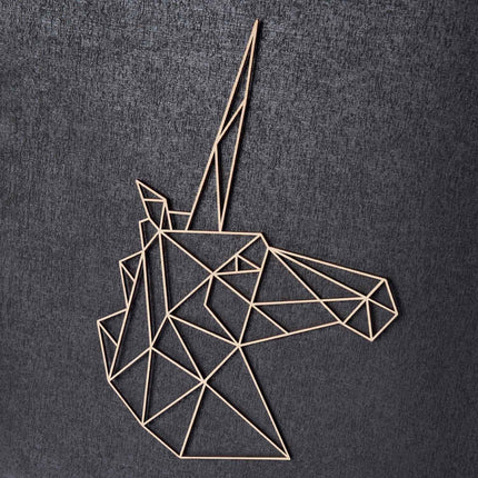 SEO. Origami Einhornkopf aus Holz - Neutral Linkreich