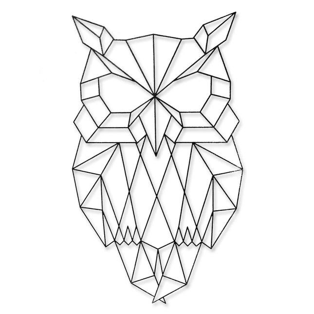 SEO. Origami Eule aus Holz - Schwarz Linkreich