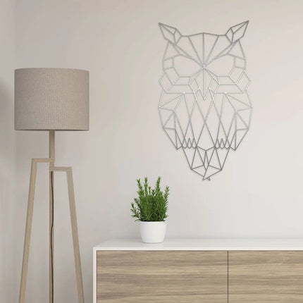 SEO. Origami Eule aus Holz - Grau Linkreich