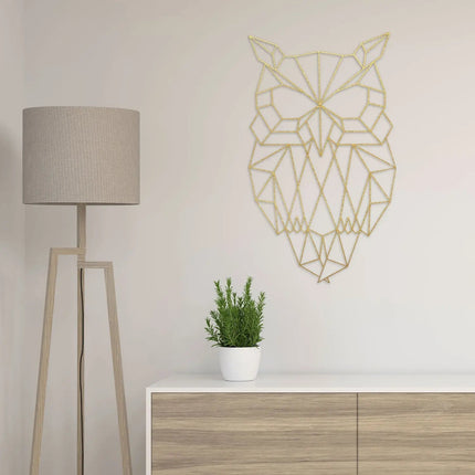 SEO. Origami Eule aus Holz - Grau Linkreich