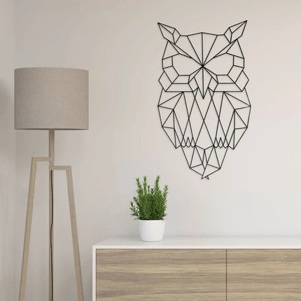 SEO. Origami Eule aus Holz - Grau Linkreich