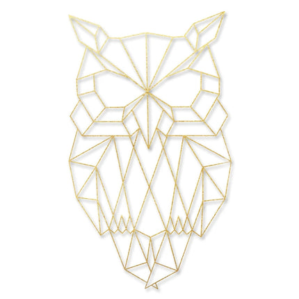 SEO. Origami Eule aus Holz - Gold Linkreich