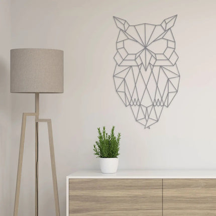 SEO. Origami Eule aus Holz - Grau Linkreich