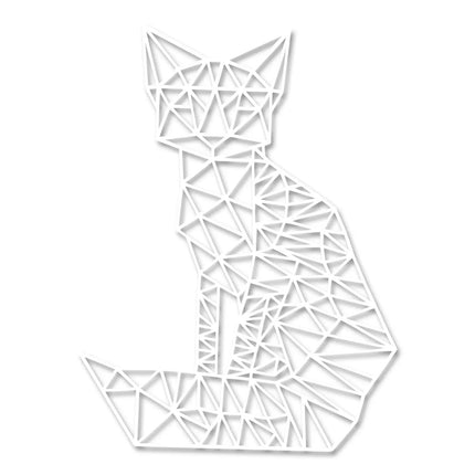 SEO. Origami Fuchs aus Holz - Schwarz Linkreich